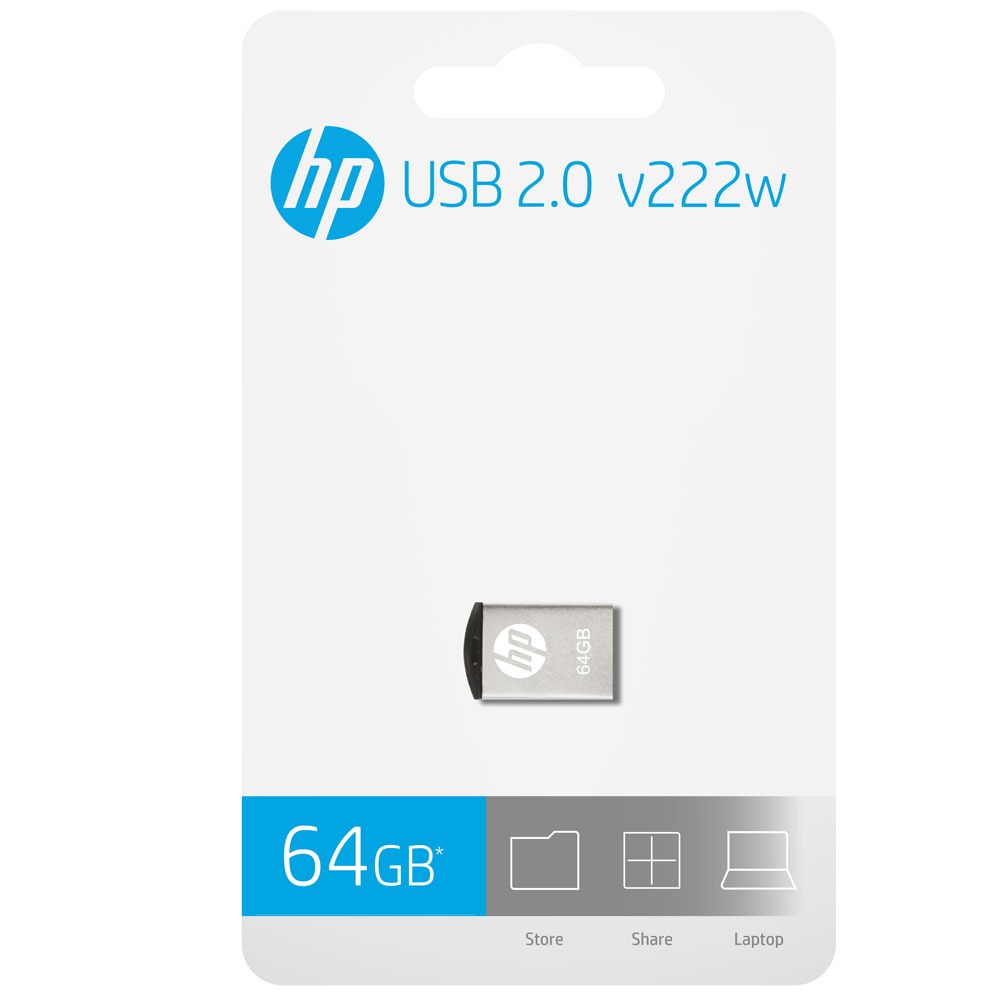 تصویر  فلش مموری HP مدل V222w  با ظرفیت 64 گیگابایت (گارانتی مادام العمر) 