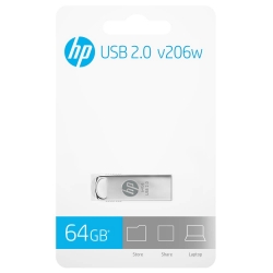 تصویر  فلش مموری HP مدل V206w  با ظرفیت 64 گیگابایت (گارانتی مادام العمر)