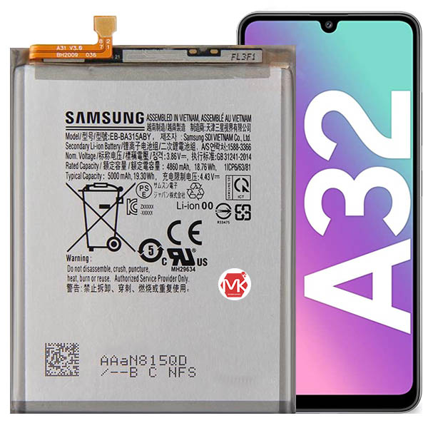 تصویر  باتری اورجینال مناسب برای Samsung Galaxy A32 4G  همراه با یک سال گارانتی (حتی بادکردگی) 