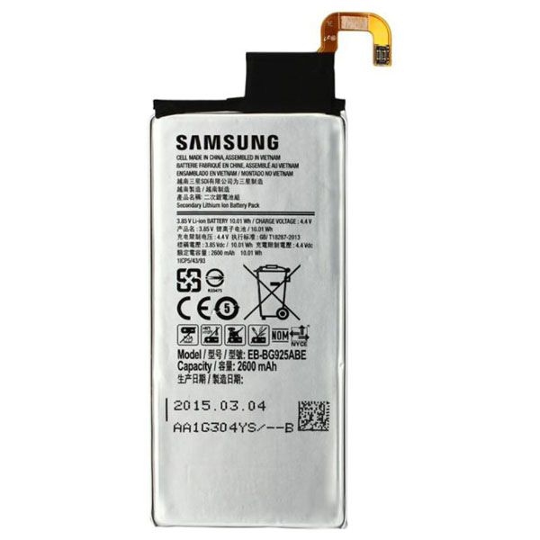 تصویر  باتری اورجینال مناسب برای Samsung Galaxy S6 Edge   با ظرفیت 2600 Mah همراه با یک سال گارانتی (حتی بادکردگی)