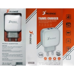 تصویر  شارژر دیواری IRANGE مدل LC038 ( فست شارژر ) همراه کابل MicroUSB 