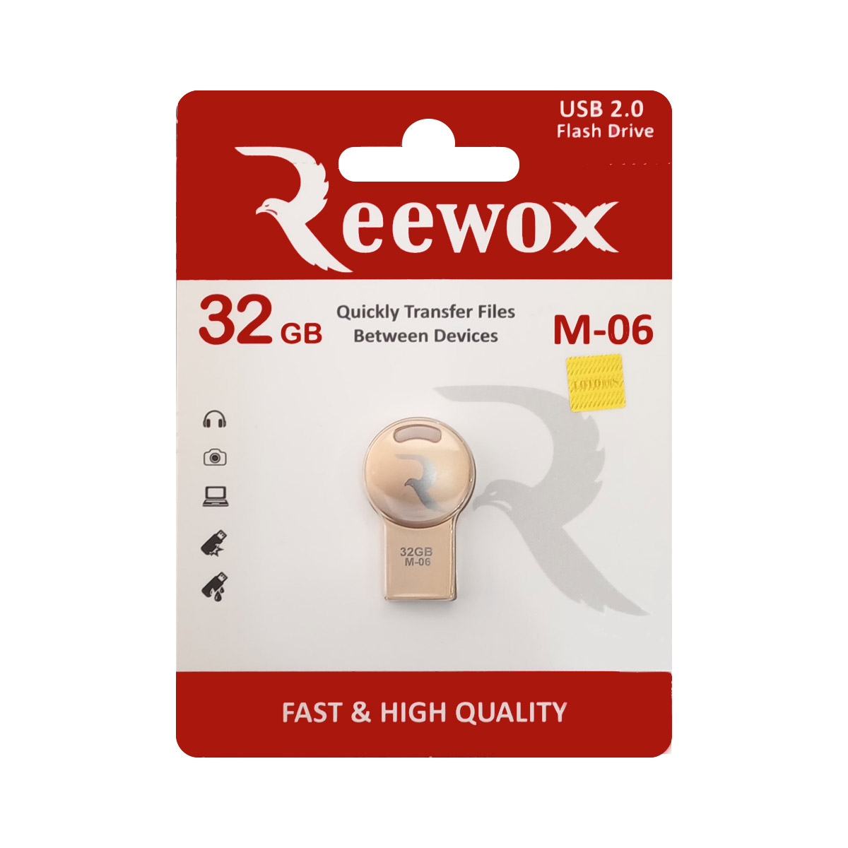 تصویر  فلش مموری Reewox مدل M-06 با ظرفیت 32 گیگابایت (گارانتی مادام العمر)