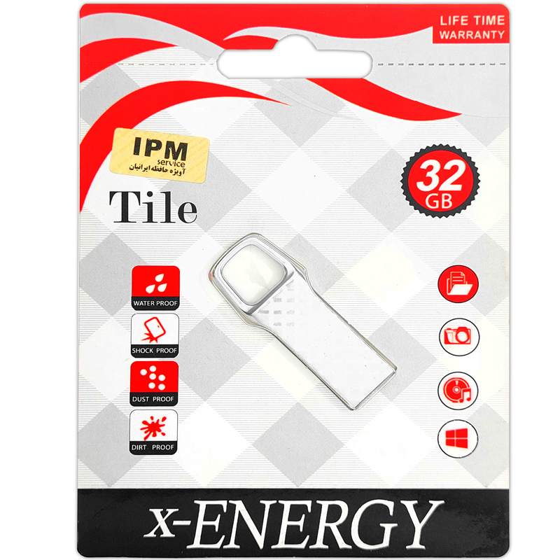 تصویر  فلش مموری X-Energy مدل Tile با ظرفیت 32 گیگابایت (گارانتی مادام العمر)