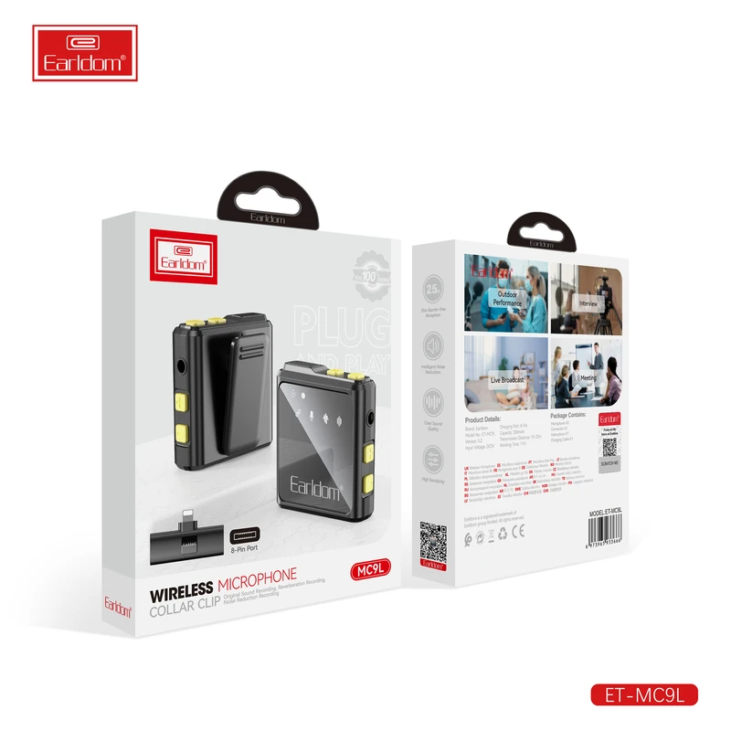 تصویر  میکروفن یقه ای ارلدام مدل Lithning MC9L