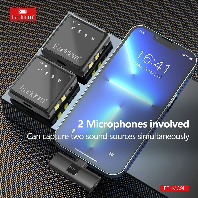 تصویر  میکروفن یقه ای ارلدام مدل Lithning MC9L