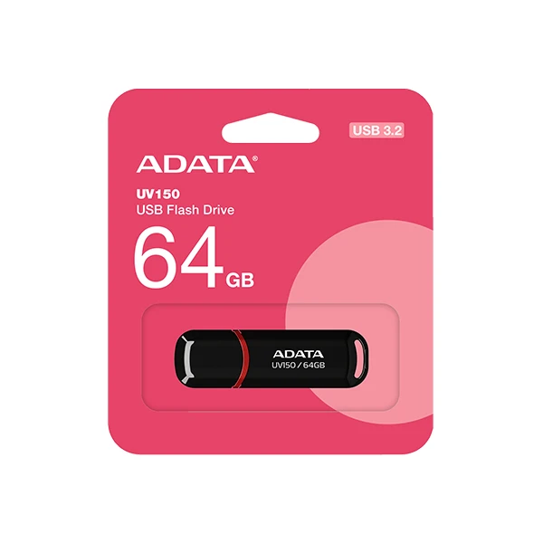 تصویر  فلش مموری (USB 3.2) ADATA مدل UV150  با ظرفیت 64 گیگابایت (گارانتی مادام العمر) 